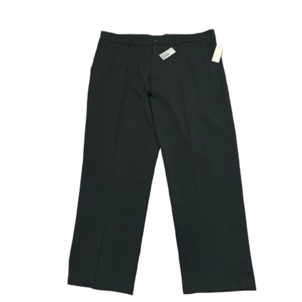 NWT Van Heusen Straight Fit Dress Pants Premium No Iron Dark Gray Size 40x30